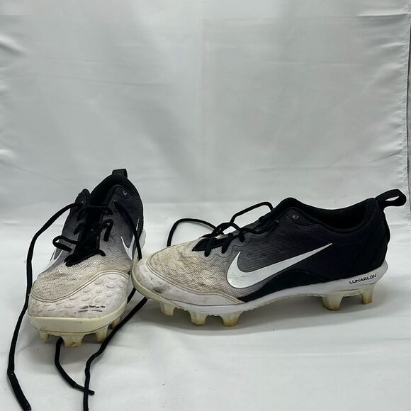 Black & White Nike Lunarlon Cleats Women's 9 - Picture 1 of 8